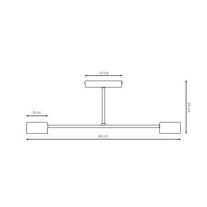 Plafondlamp HALO 2xGX53/10W/230V beige