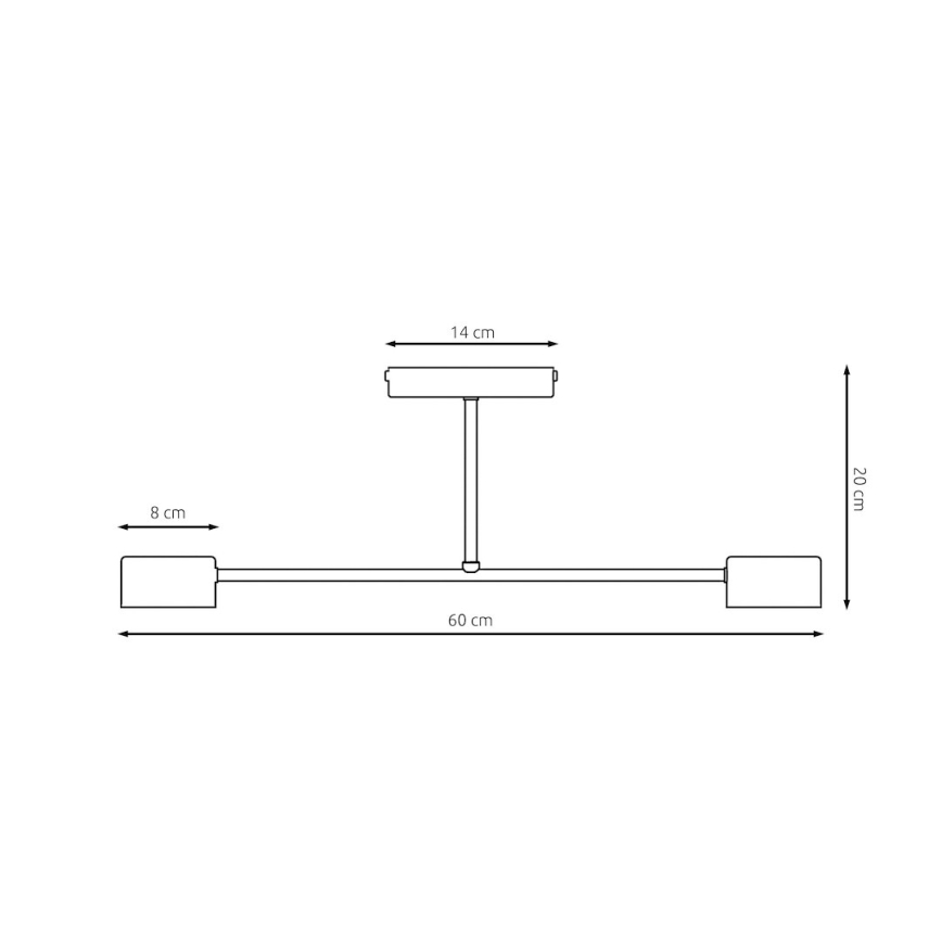 Plafondlamp HALO 2xGX53/10W/230V beige