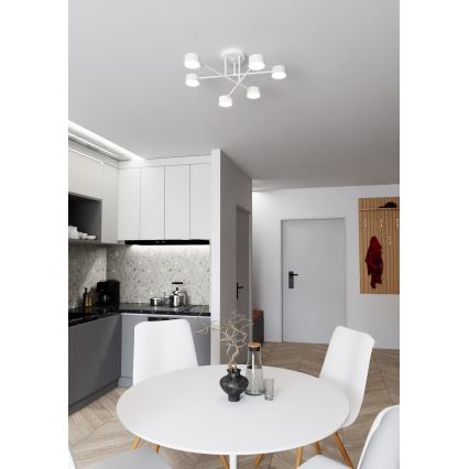 Plafondlamp HALO 6xGX53/10W/230V wit