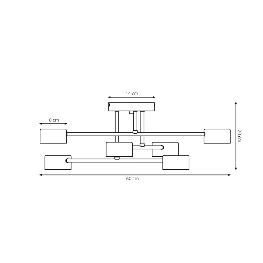Plafondlamp HALO 6xGX53/10W/230V wit