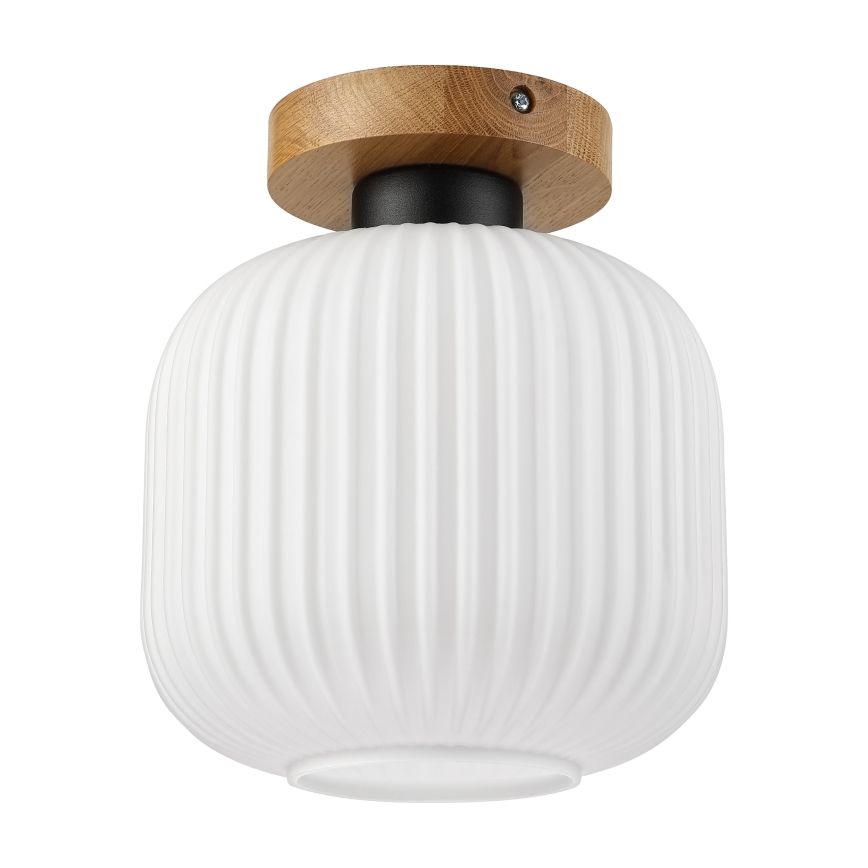 Plafondlamp HARMA WOOD 1xE27/15W/230V eik/wit Ø 20 cm