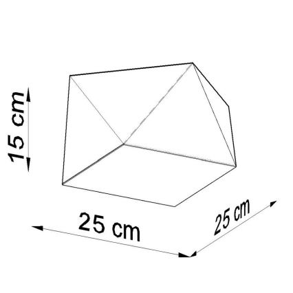 Plafondlamp HEXA 1xE27/60W/230V wit