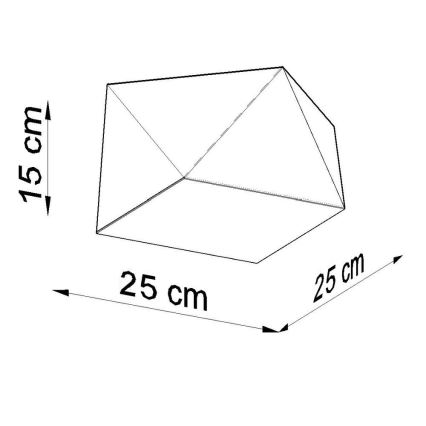 Plafondlamp HEXA 1xE27/60W/230V zwart