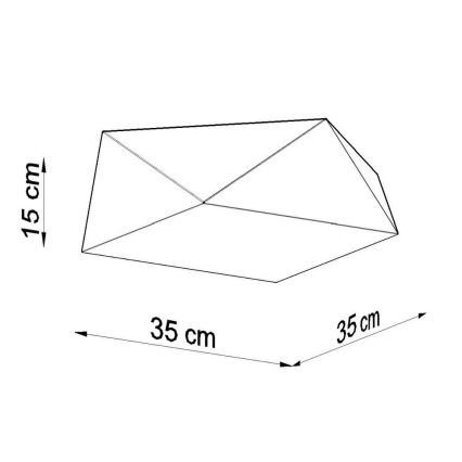 Plafondlamp HEXA 2xE27/60W/230V wit