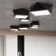 Plafondlamp HEXA 2xE27/60W/230V zwart