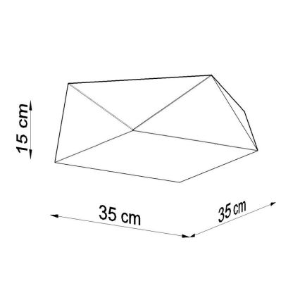 Plafondlamp HEXA 2xE27/60W/230V zwart