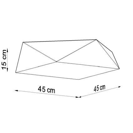 Plafondlamp HEXA 3xE27/60W/230V wit