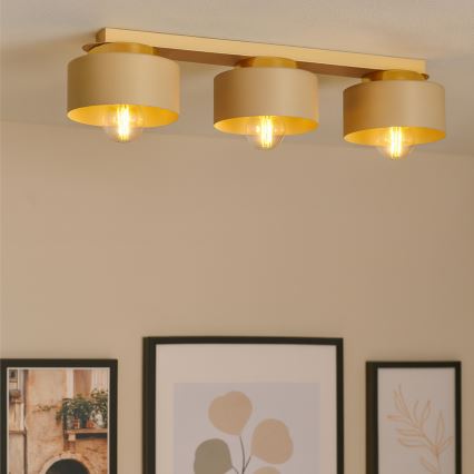 Plafondlamp IGNIA 3xE27/60W/230V taupe