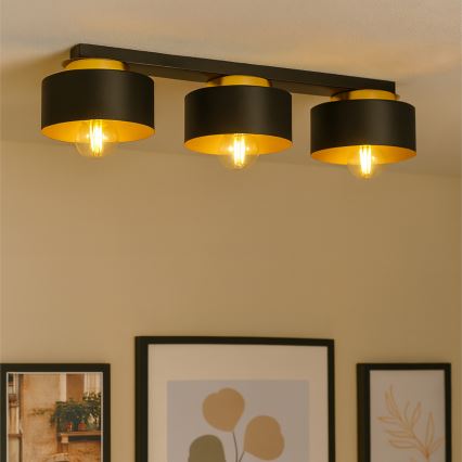 Plafondlamp IGNIA 3xE27/60W/230V zwart