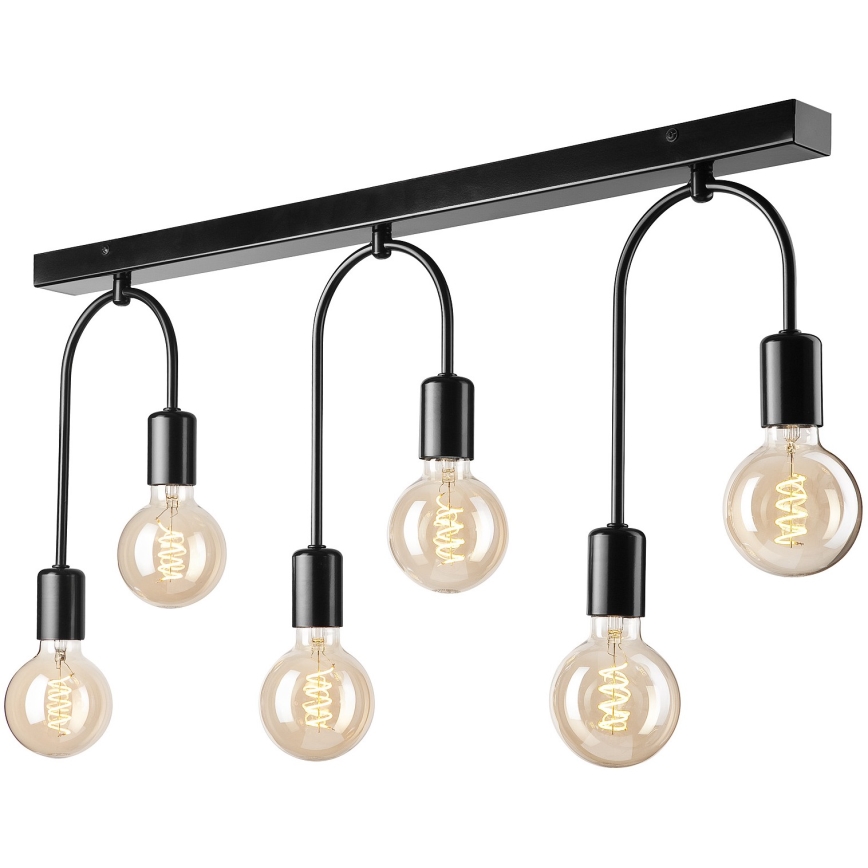 Plafondlamp JANO 6xE27/15W/230V zwart