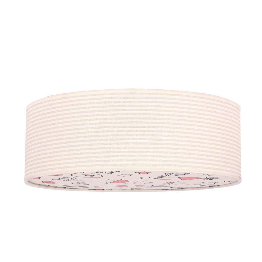 Plafondlamp kinderkamer KIDDY 2xE27/40W/230V beige/roze