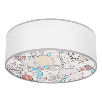 Plafondlamp kinderkamer KIDDY 2xE27/40W/230V wit/beige