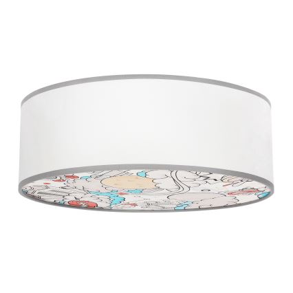 Plafondlamp kinderkamer KIDDY 2xE27/40W/230V wit/beige