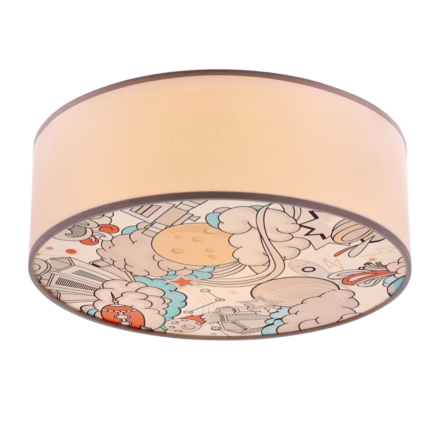 Plafondlamp kinderkamer KIDDY 2xE27/40W/230V wit/beige