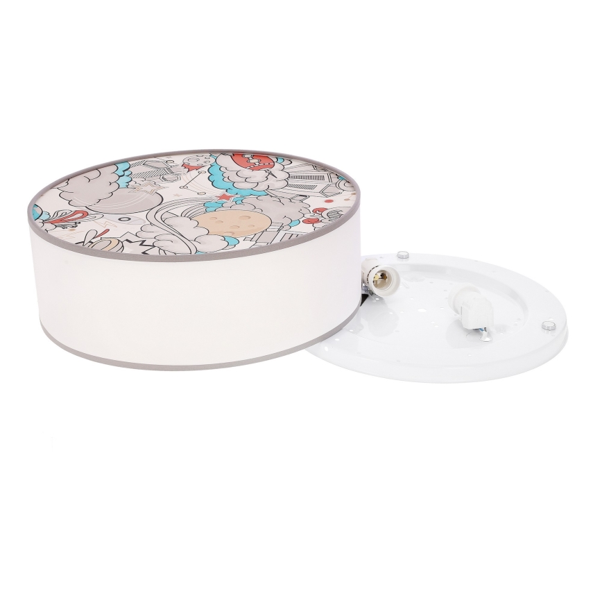 Plafondlamp kinderkamer KIDDY 2xE27/40W/230V wit/beige