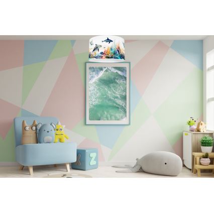 Plafondlamp kinderkamer OCEAN 1xE27/60W/230V