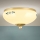 Plafondlamp LANDHAUS 1xE27/60W/230V Ø 21 cm messing/beige/blauw
