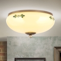 Plafondlamp LANDHAUS 2xE27/60W/230V Ø 28 cm brons/beige/groen