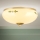 Plafondlamp LANDHAUS 2xE27/60W/230V Ø 28 cm messing/beige/groen