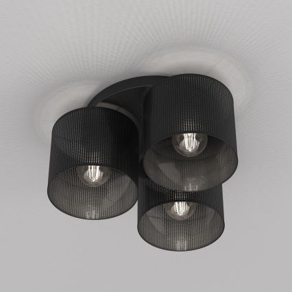 Opbouwlamp LOFT SHADE 3xE27/60W/230V zwart