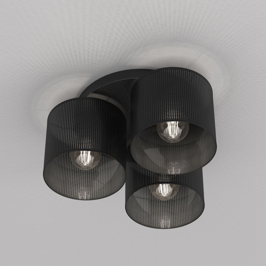 Opbouwlamp LOFT SHADE 3xE27/60W/230V zwart