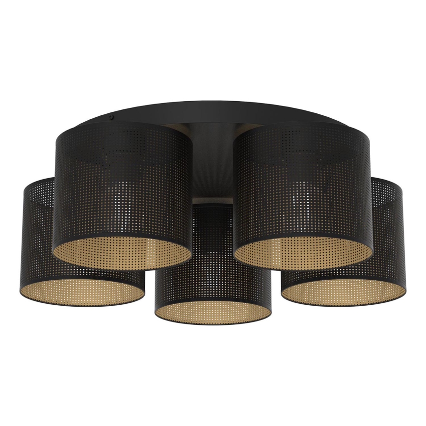 Plafondlamp LOFT SHADE 5xE27/60W/230V zwart/goud