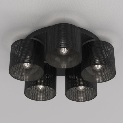 Plafondlamp LOFT SHADE 5xE27/60W/230V zwart