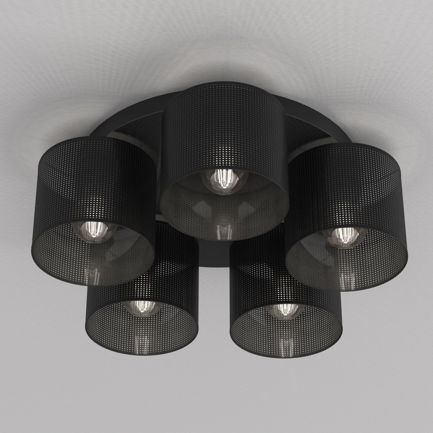 Plafondlamp LOFT SHADE 5xE27/60W/230V zwart