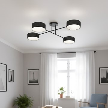 Plafondlamp MAGA 4xE14/10W/230V, zwart
