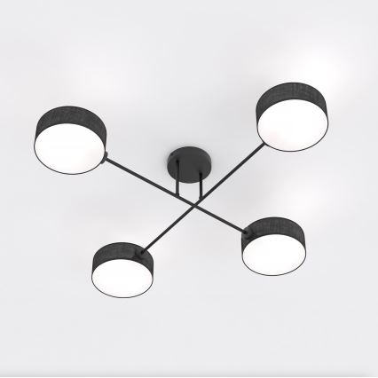 Plafondlamp MAGA 4xE14/10W/230V, zwart