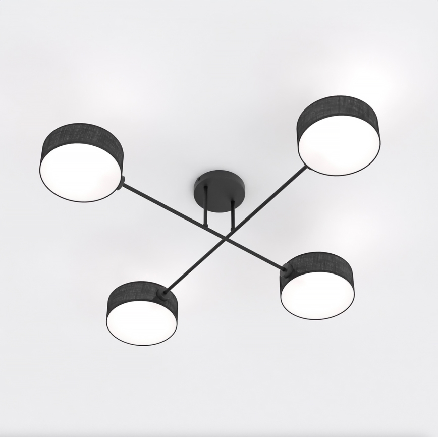 Plafondlamp MAGA 4xE14/10W/230V, zwart