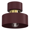 Plafondlamp MARTI 1xE27/15W/230V Ø 20,5 cm bordeaux/goud