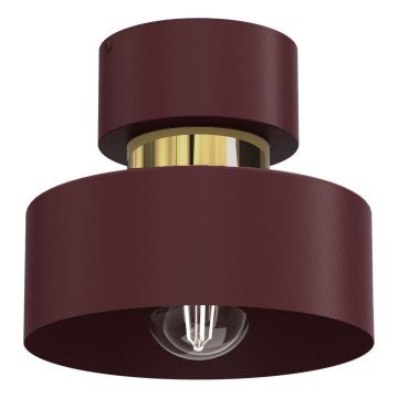 Plafondlamp MARTI 1xE27/15W/230V Ø 20,5 cm bordeaux/goud