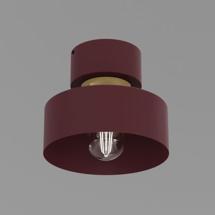 Plafondlamp MARTI 1xE27/15W/230V Ø 20,5 cm bordeaux/goud