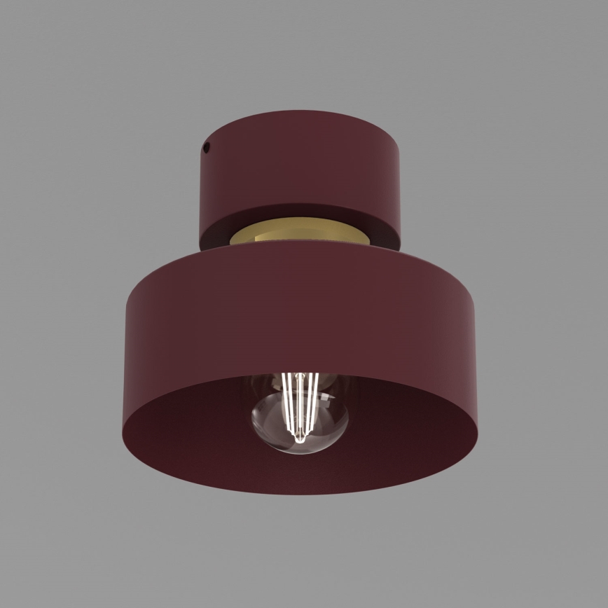 Plafondlamp MARTI 1xE27/15W/230V Ø 20,5 cm bordeaux/goud