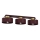 Plafondlamp MARTI 3xE27/15W/230V 68x20,5 cm bordeaux/goud