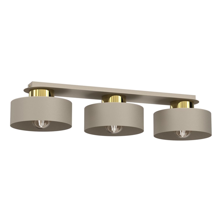 Plafondlamp MARTI 3xE27/15W/230V beige/goud