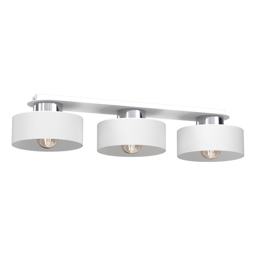Plafondlamp MARTI 3xE27/15W/230V wit/glanzend chroom