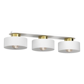 Plafondlamp MARTI 3xE27/15W/230V wit/goud