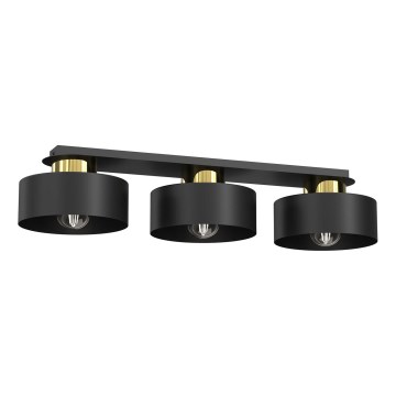 Plafondlamp MARTI 3xE27/15W/230V zwart/goud