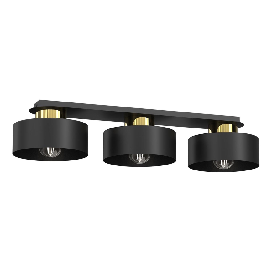 Plafondlamp MARTI 3xE27/15W/230V zwart/goud