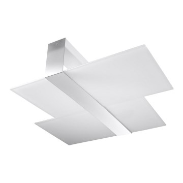 Plafondlamp MASSIMO 2xE27/60W/230V wit/glanzend chroom