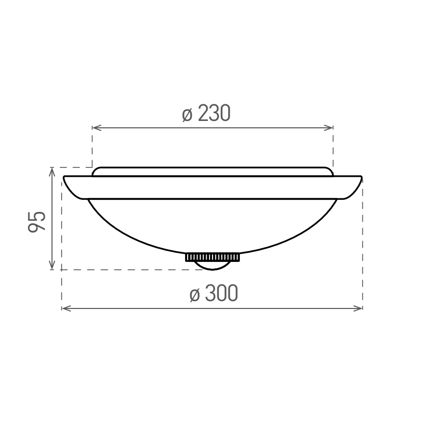 Plafondlamp met bewegings- en schemersensor, 2xE27/40W/230V, Ø 30 cm, wit
