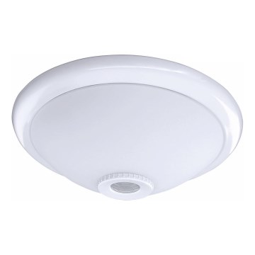 Plafondlamp met bewegings- en schemersensor MANA 2xE27/40W/230V Ø 30 cm wit