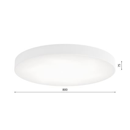 Plafondlamp CLEO met bewegings- en schemersensor, 6x E27 / 24W / 230V, Ø 80 cm, wit