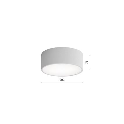 Plafondlamp CLEO met bewegings- en schemersensor, 1x E27/40W/230V, Ø 20 cm, grijs