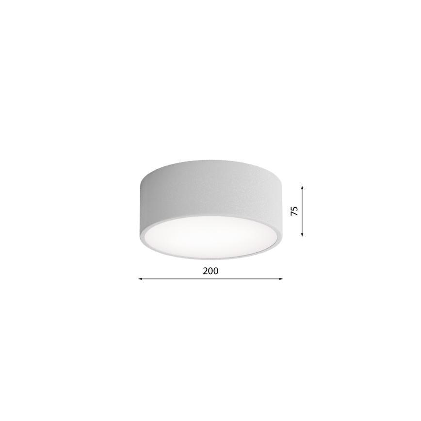 Plafondlamp CLEO met bewegings- en schemersensor, 1x E27/40W/230V, Ø 20 cm, grijs