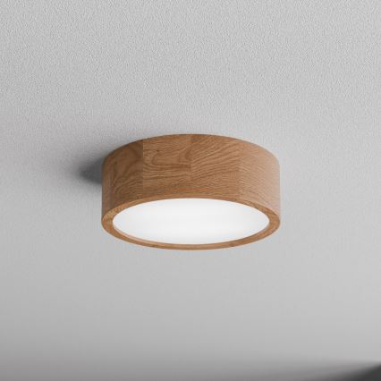 Plafondlamp met sensor CLEO 2xE27/24W/230V Ø 27,5 cm eiken