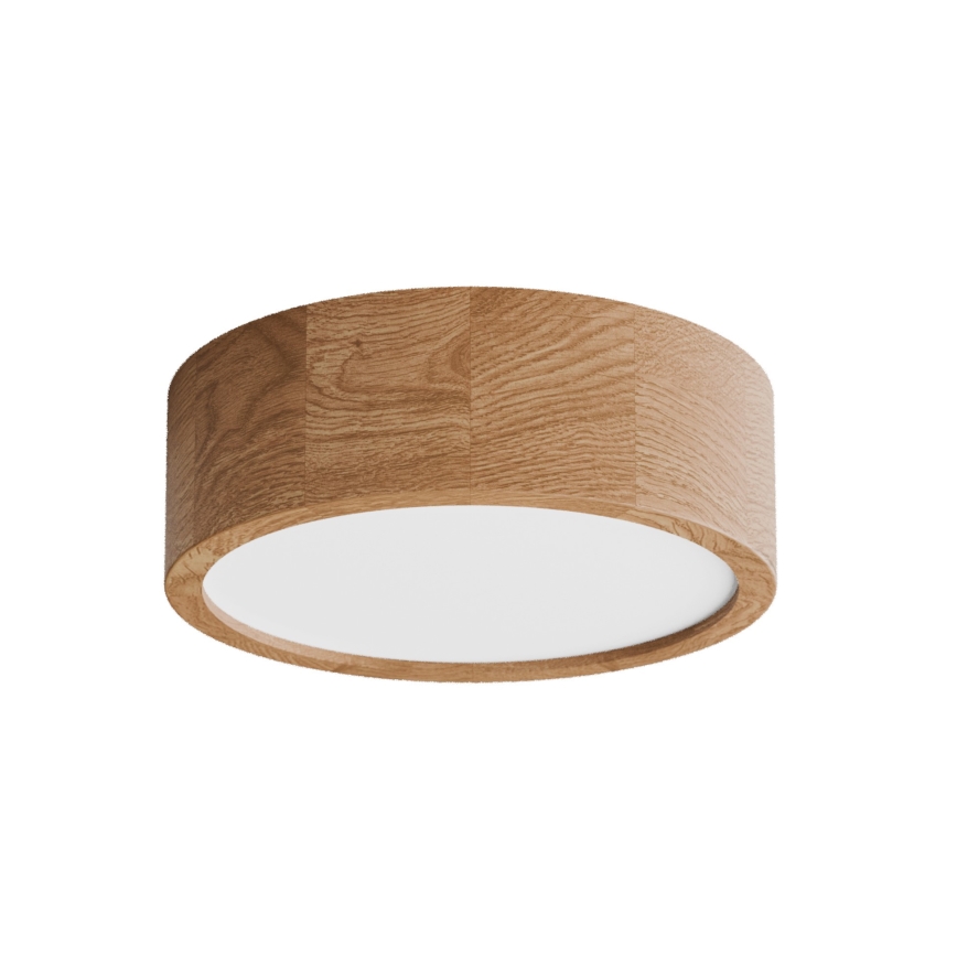 Plafondlamp met sensor CLEO 2xE27/24W/230V Ø 27,5 cm eiken