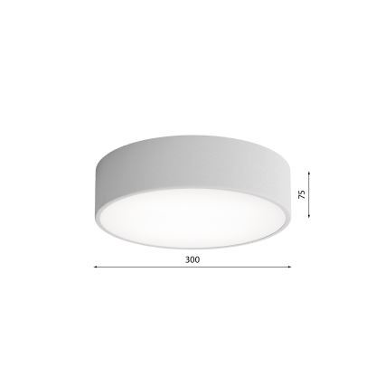 Plafondlamp met bewegings- en schemersensor CLEO 2xE27/24W/230V Ø 30 cm grijs